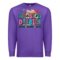 Purple nursing diaries no sleep no money no life Premium Sweatshirt - Zillion Design Studio