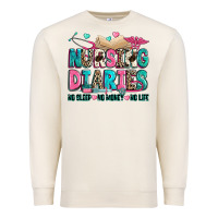 Sandshell nursing diaries no sleep no money no life Premium Sweatshirt - Zillion Design Studio