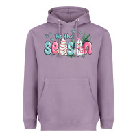 Lavender tis the season snowman and christmas cake Heavyweight Hoodie - MaliasSmallBusiness