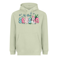 Matcha tis the season snowman and christmas cake Heavyweight Hoodie - MaliasSmallBusiness