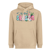 Mushroom tis the season snowman and christmas cake Heavyweight Hoodie - MaliasSmallBusiness