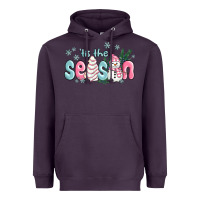 Plum tis the season snowman and christmas cake Heavyweight Hoodie - MaliasSmallBusiness
