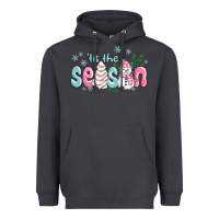 Smoke tis the season snowman and christmas cake Heavyweight Hoodie - MaliasSmallBusiness