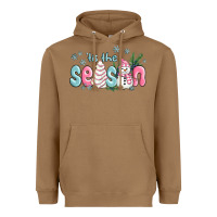 Toasted Coconut tis the season snowman and christmas cake Heavyweight Hoodie - MaliasSmallBusiness
