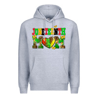 Heather Grey juneteenth mom Premium Hoodie - AdoDesignShop