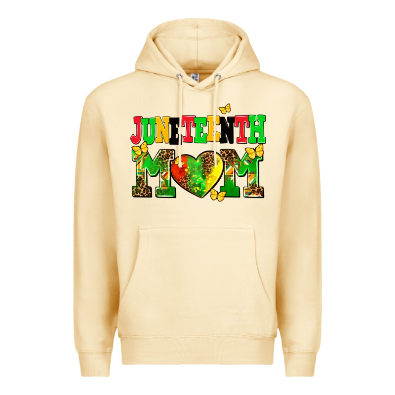 Juneteenth Mom Premium Hoodie by AdoDesignShop | Teevron