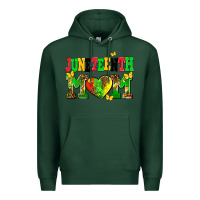Sports Green juneteenth mom Premium Hoodie - AdoDesignShop
