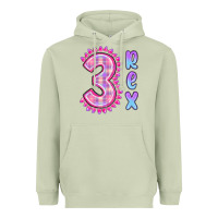 Matcha 3 rex pink dinosaur Heavyweight Hoodie - MaliasSmallBusiness