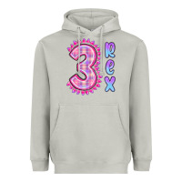 Moon Dust 3 rex pink dinosaur Heavyweight Hoodie - MaliasSmallBusiness