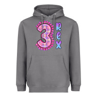 Storm 3 rex pink dinosaur Heavyweight Hoodie - MaliasSmallBusiness