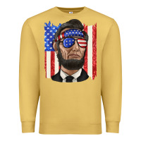 Antique Gold American flag with lincoln Premium Sweatshirt - texasbilliewilder