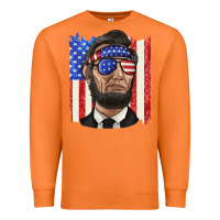 Carrot American flag with lincoln Premium Sweatshirt - texasbilliewilder