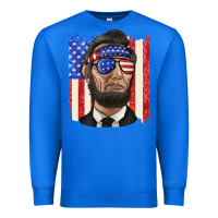 True Royal American flag with lincoln Premium Sweatshirt - texasbilliewilder