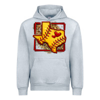 Heather Grey leopard softball texas map Urban Hoodie - Jasminsmagicworld