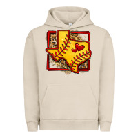 Pigment French Oak leopard softball texas map Urban Hoodie - Jasminsmagicworld