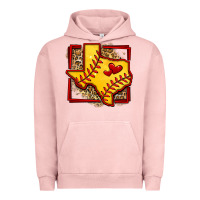 Pigment Salmon leopard softball texas map Urban Hoodie - Jasminsmagicworld