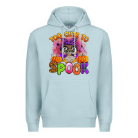 Blue Mist too cute to spook with owl Premium Hoodie - Artiststas