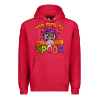 Cardinal too cute to spook with owl Premium Hoodie - Artiststas