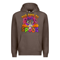 Coffee too cute to spook with owl Premium Hoodie - Artiststas