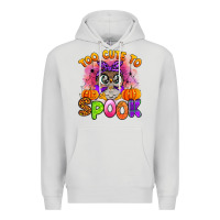 Dove Grey too cute to spook with owl Premium Hoodie - Artiststas