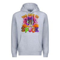 Heather Grey too cute to spook with owl Premium Hoodie - Artiststas