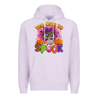 Lilac too cute to spook with owl Premium Hoodie - Artiststas