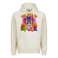 Oatmeal Heather too cute to spook with owl Premium Hoodie - Artiststas