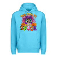 Ocean Blue too cute to spook with owl Premium Hoodie - Artiststas