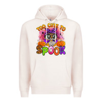Pale Pink too cute to spook with owl Premium Hoodie - Artiststas