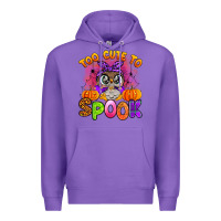 Purple too cute to spook with owl Premium Hoodie - Artiststas