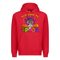 Red too cute to spook with owl Premium Hoodie - Artiststas