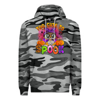 Slate Camo too cute to spook with owl Premium Hoodie - Artiststas