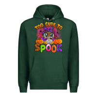 Sports Green too cute to spook with owl Premium Hoodie - Artiststas