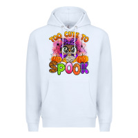 White too cute to spook with owl Premium Hoodie - Artiststas