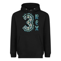 Black 3 rex green dinosaur Heavyweight Hoodie - MaliasSmallBusiness