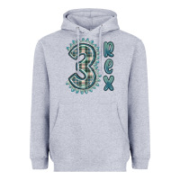 Heather Grey 3 rex green dinosaur Heavyweight Hoodie - MaliasSmallBusiness