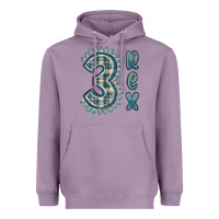 Lavender 3 rex green dinosaur Heavyweight Hoodie - MaliasSmallBusiness