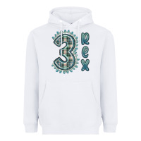 3 Rex Green Dinosaur Heavyweight Hoodie | Teevron