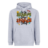 Heather Grey be the reason someone smiles today Heavyweight Hoodie - MaliasSmallBusiness