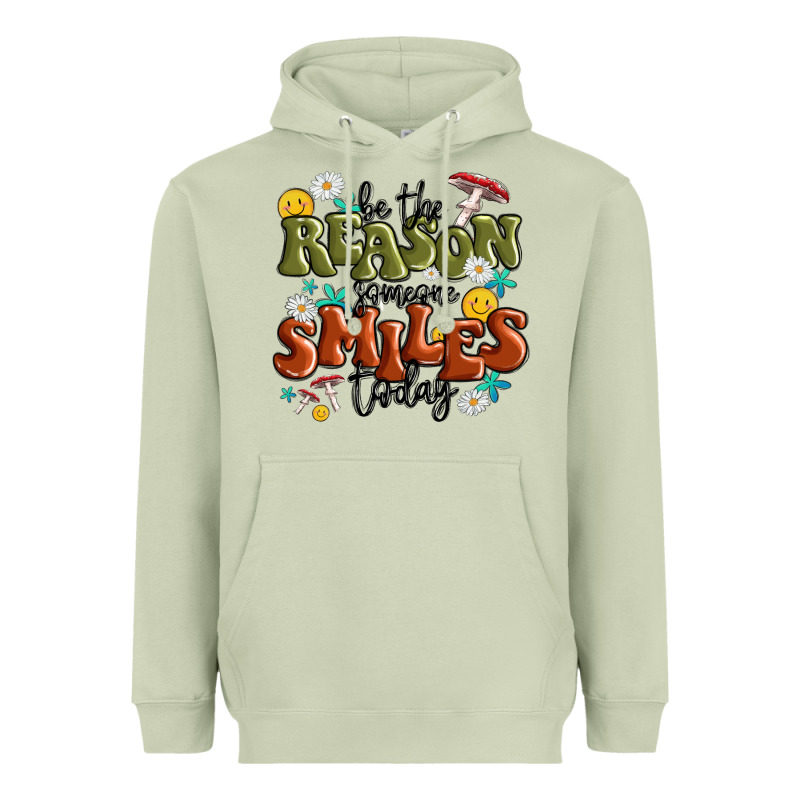 Be The Reason Someone Smiles Today Heavyweight Hoodie by MaliasSmallBusiness | Teevron