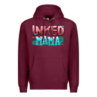 Burgundy inked mama Premium Hoodie - AdoDesignShop
