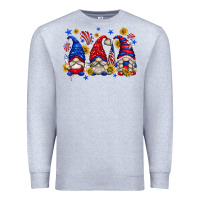 Heather Grey American gnomes with sunflowers Premium Sweatshirt - texasbilliewilder