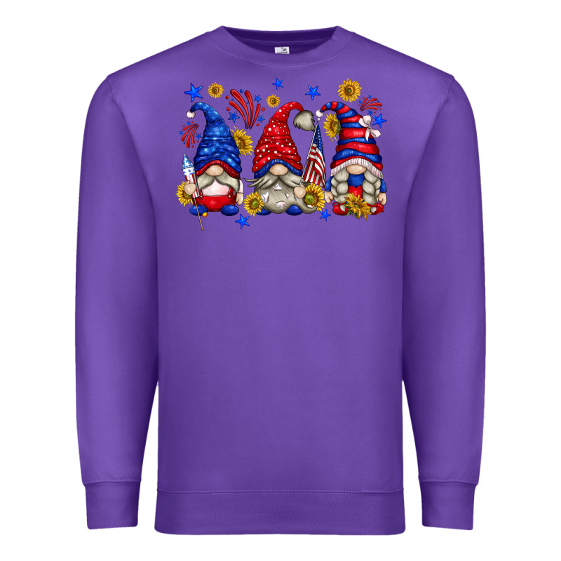 American Gnomes With Sunflowers Premium Sweatshirt by texasbilliewilder | Teevron