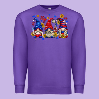 Premium Sweatshirt American gnomes with sunflowers