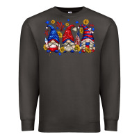 Smoke American gnomes with sunflowers Premium Sweatshirt - texasbilliewilder