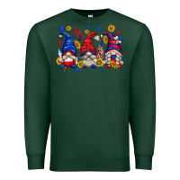Sports Green American gnomes with sunflowers Premium Sweatshirt - texasbilliewilder