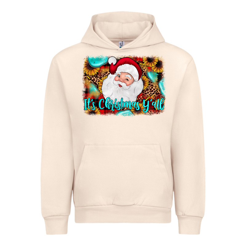 It's Christmas Y'all Background Urban Hoodie by JahusDesignShop | Teevron