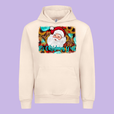 It's Christmas Y'all Background Urban Hoodie Designed By Jahusdesignshop
