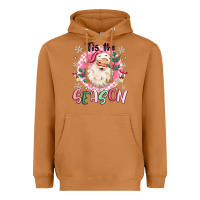 Meerkat pink santa 'tis the season Heavyweight Hoodie - MaliasSmallBusiness