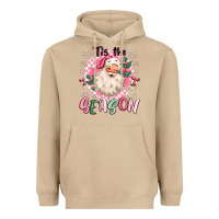 Mushroom pink santa 'tis the season Heavyweight Hoodie - MaliasSmallBusiness